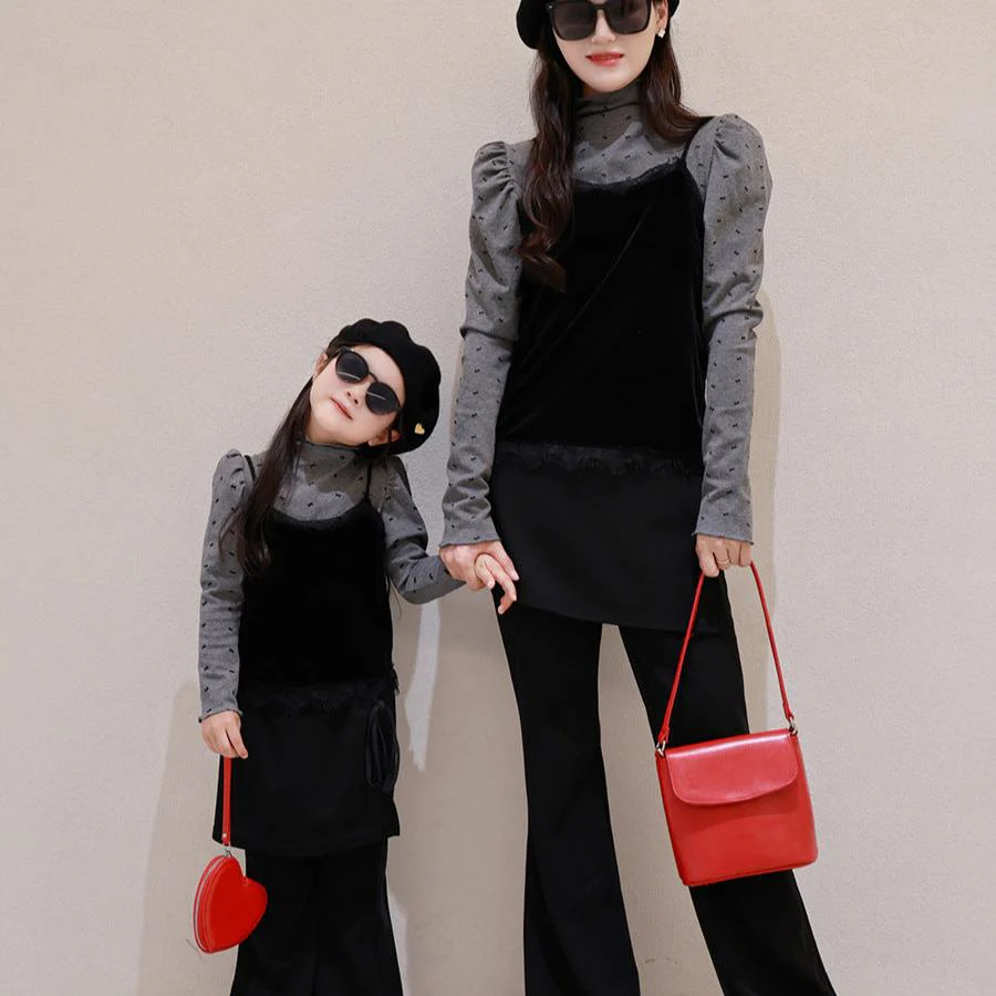 スカートレイヤード風フレアパンツ